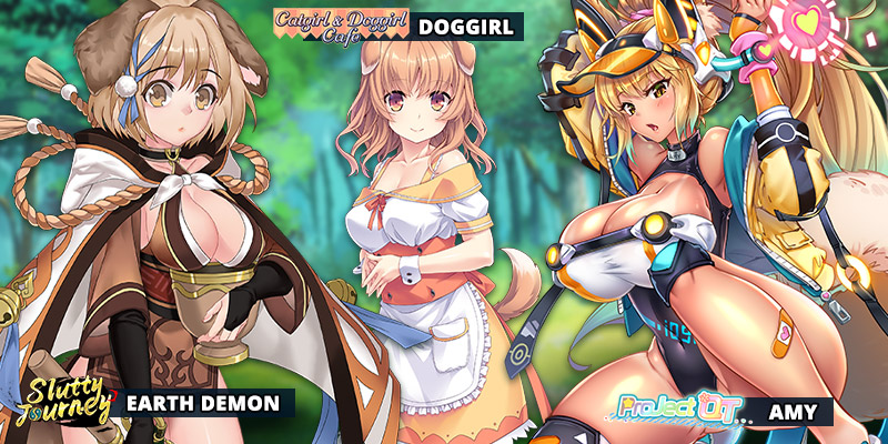 Image showing various dog monster girl from various games