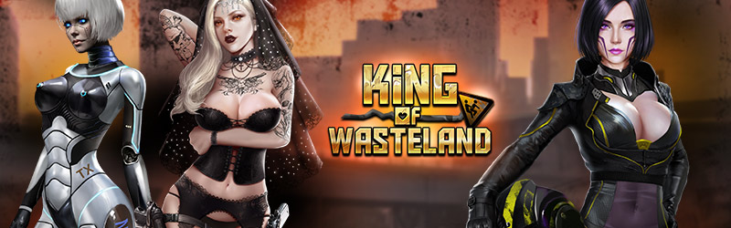 King of Wasteland-Banner mit Charakteren