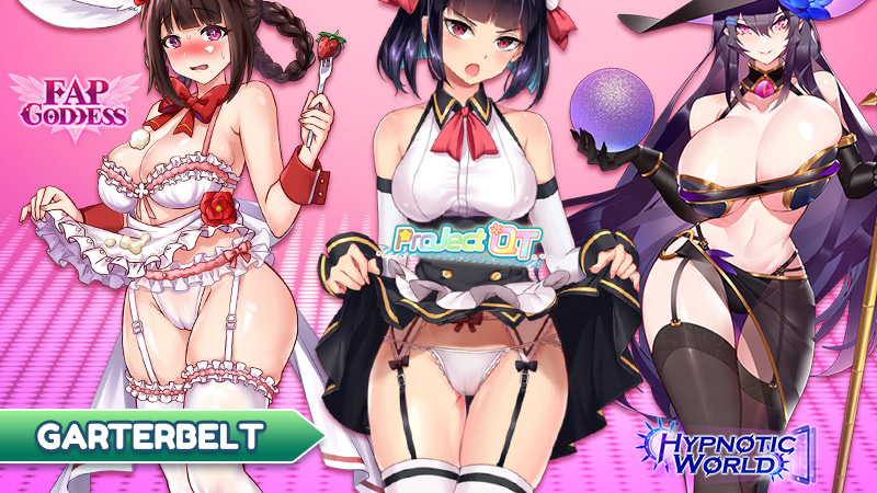 Banner showing a sexy variant of pantiers, the Garterbelt
