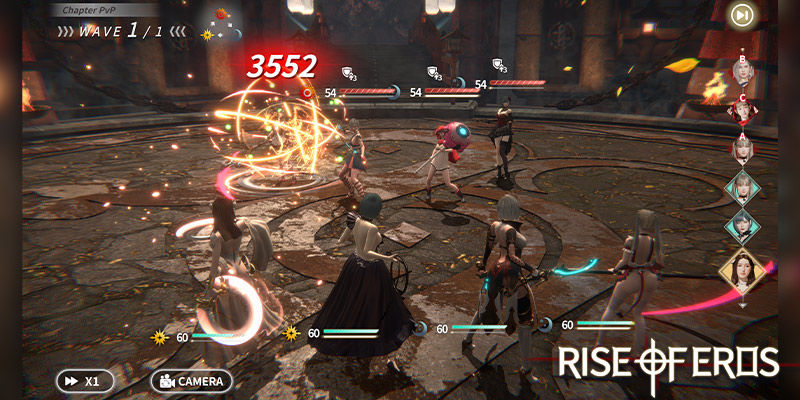 Image showing some of the gameplay from Rise of Eros