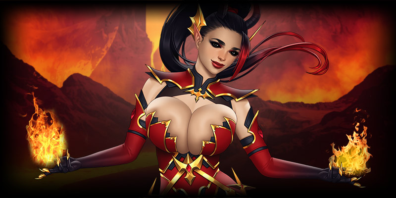 Image showing one of the beautiful succubus you will get to train in idle lust