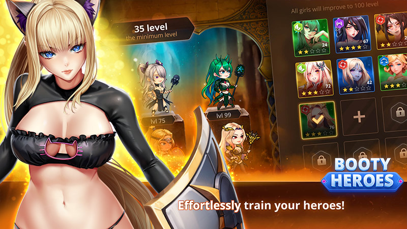 Image showing an example of the girls you can unlock in Booty Heroes