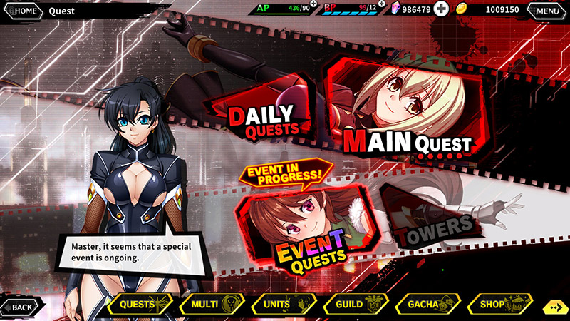 Image showing dialogue and various game modes