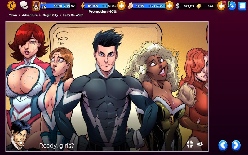 Comix Harem Harem of Superhero banner