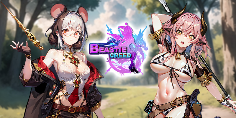 Image of beautiful girls in the sexy game Beastie Creed