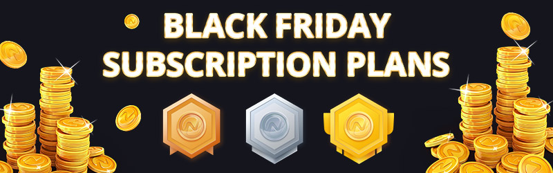 Subscription sale Black Friday banner