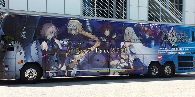 Anime Expo 2017, reklama autobusu dla Fate: Wielki porządek