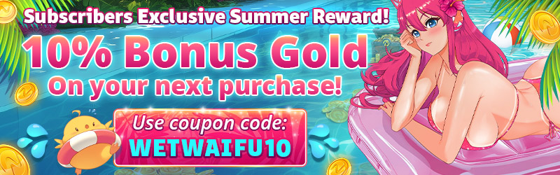 Das Bild zeigt den exklusiven Abonnement-Coupon, der während des Nutaku-Sommerschlussverkaufs angeboten wird