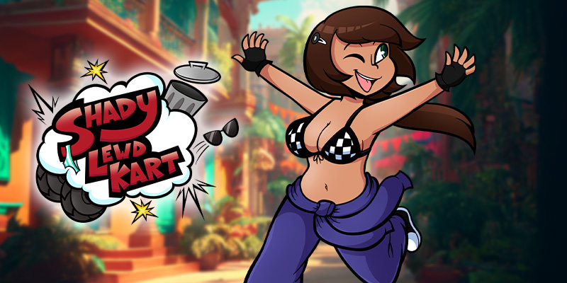 Banner from Shady Lewd Kart a fun karting game