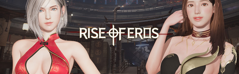 Bild des Logos und der Mädchen im Aufstieg von Eros